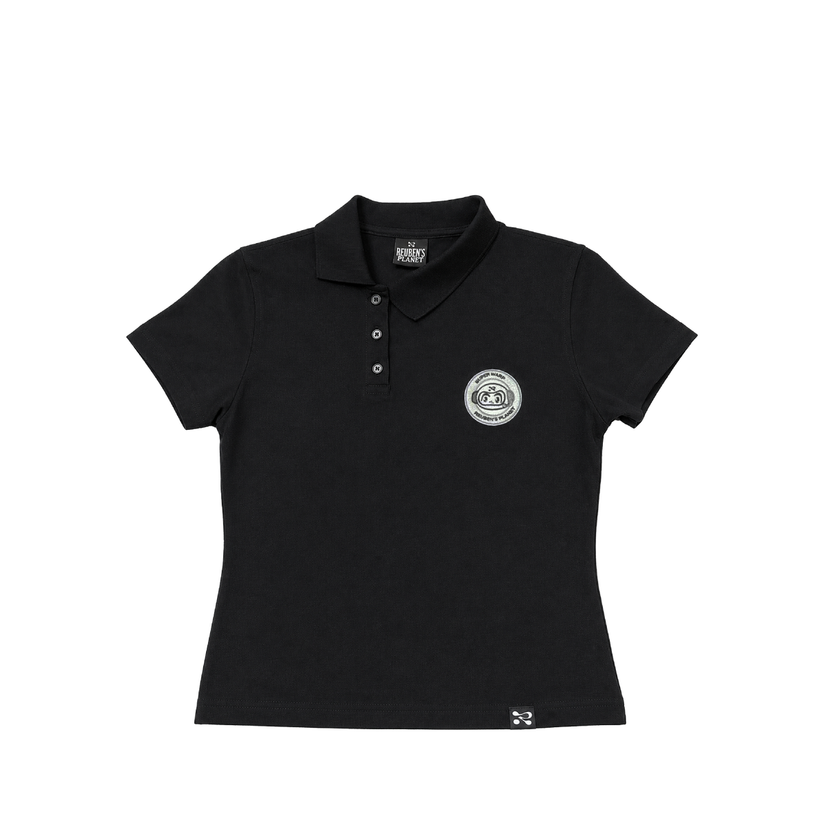 BLACK SUPER WARP POLO