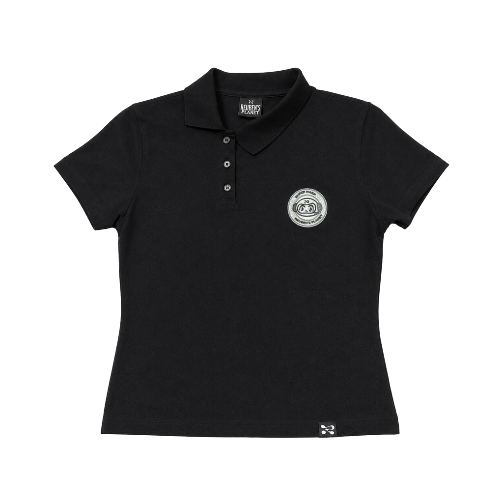 BLACK SUPER WARP POLO
