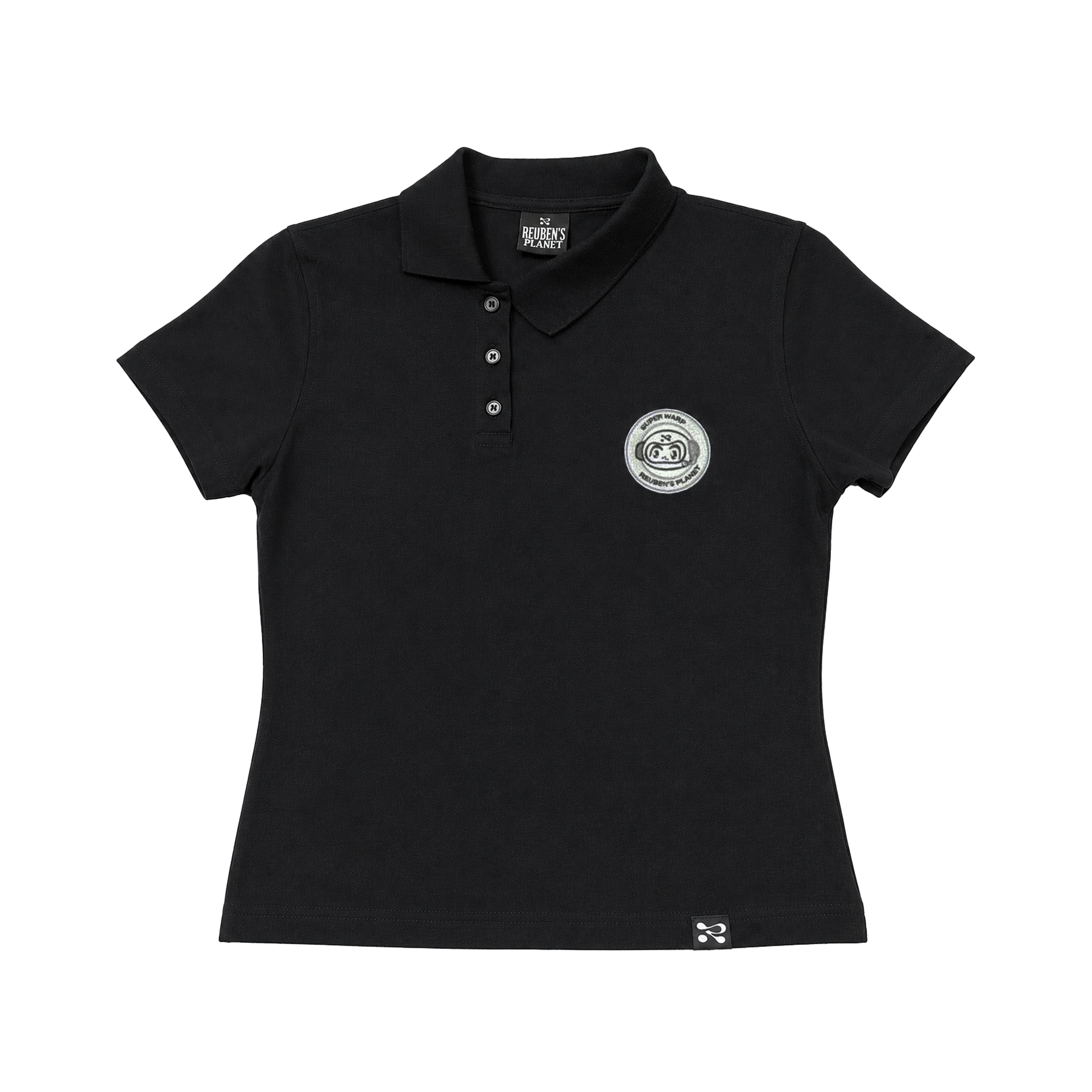 BLACK SUPER WARP POLO