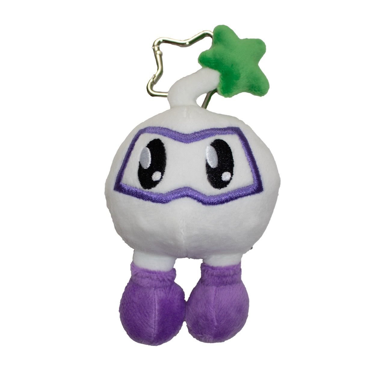 Plush keychain with a cartoon character on a white background