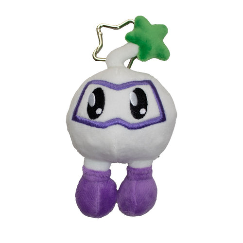 Plush keychain with a cartoon character on a white background