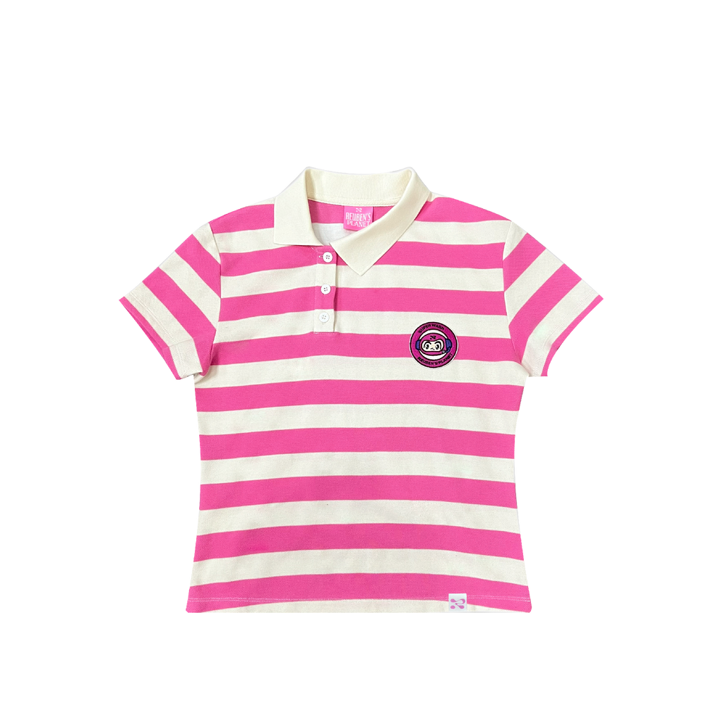 PINK & WHITE SUPER WARP POLO