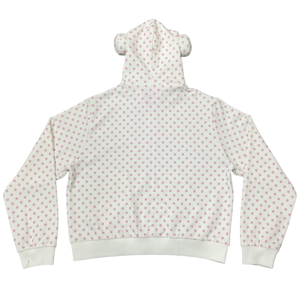 PINK POLKA DOT XING HOODIE