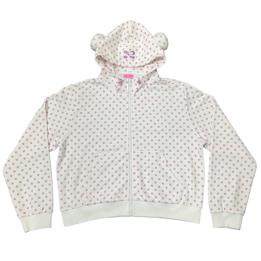 PINK POLKA DOT XING HOODIE