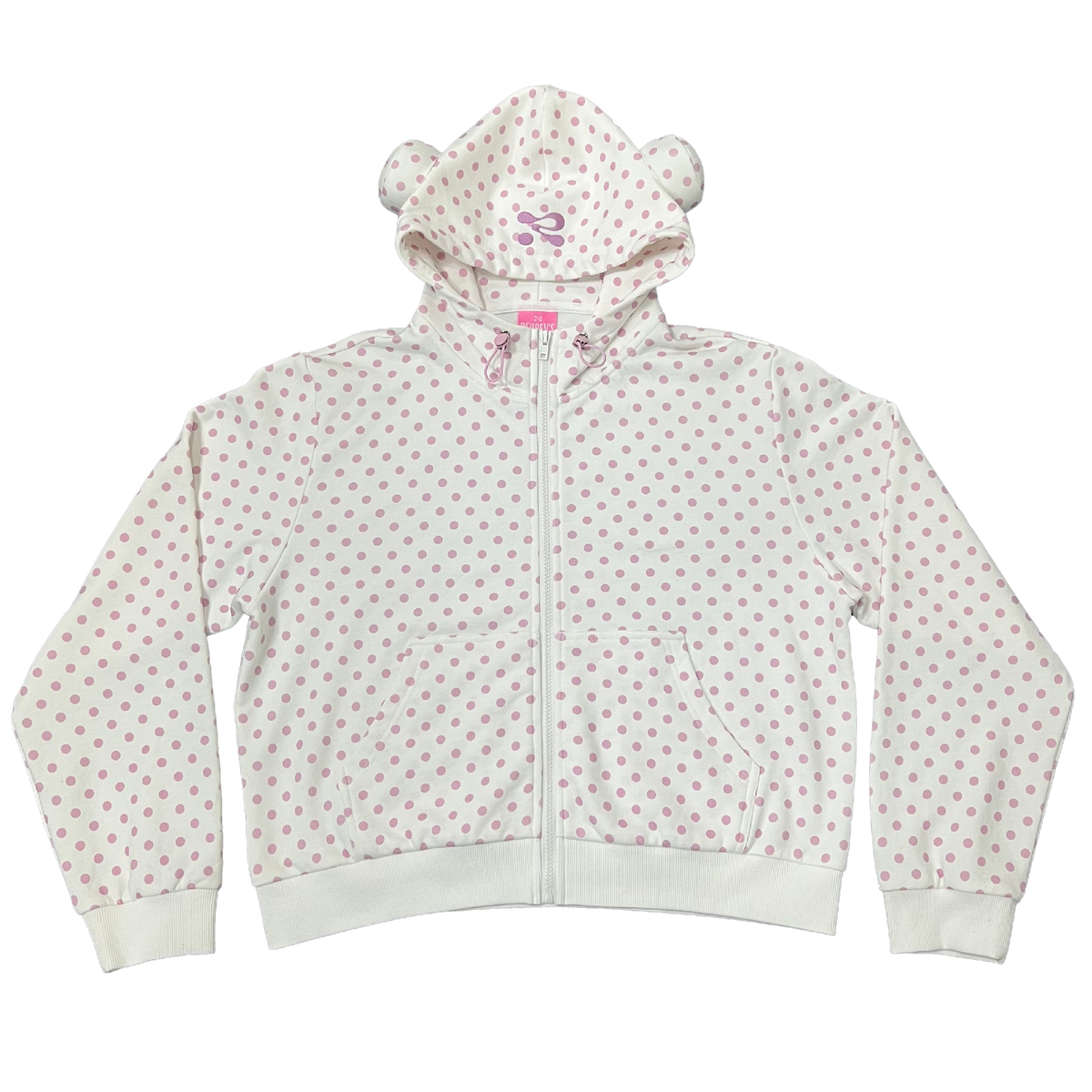 PINK POLKA DOT XING HOODIE