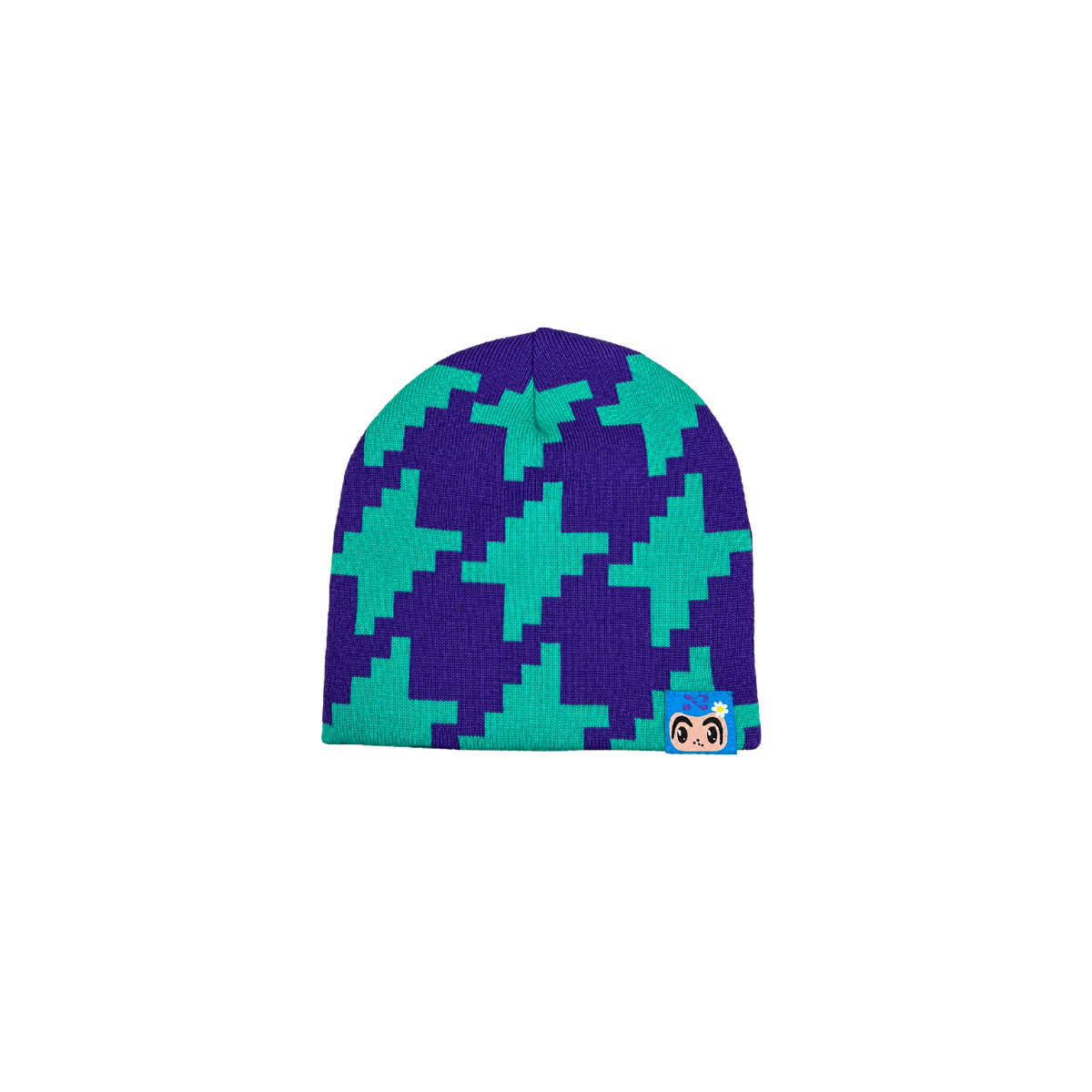 PURPLE & BLUE PIXEL LOVERS HAT
