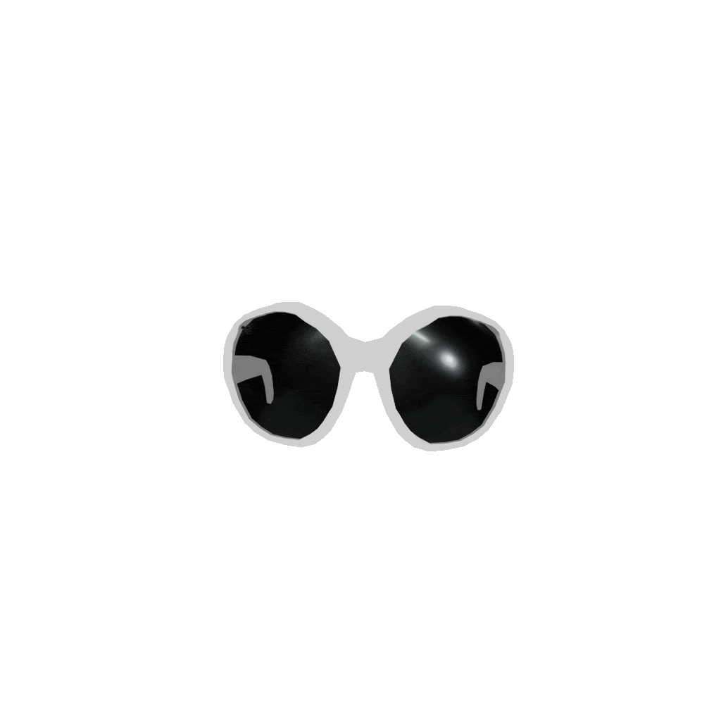 WHITE VISUAL BUG SUNGLASSES