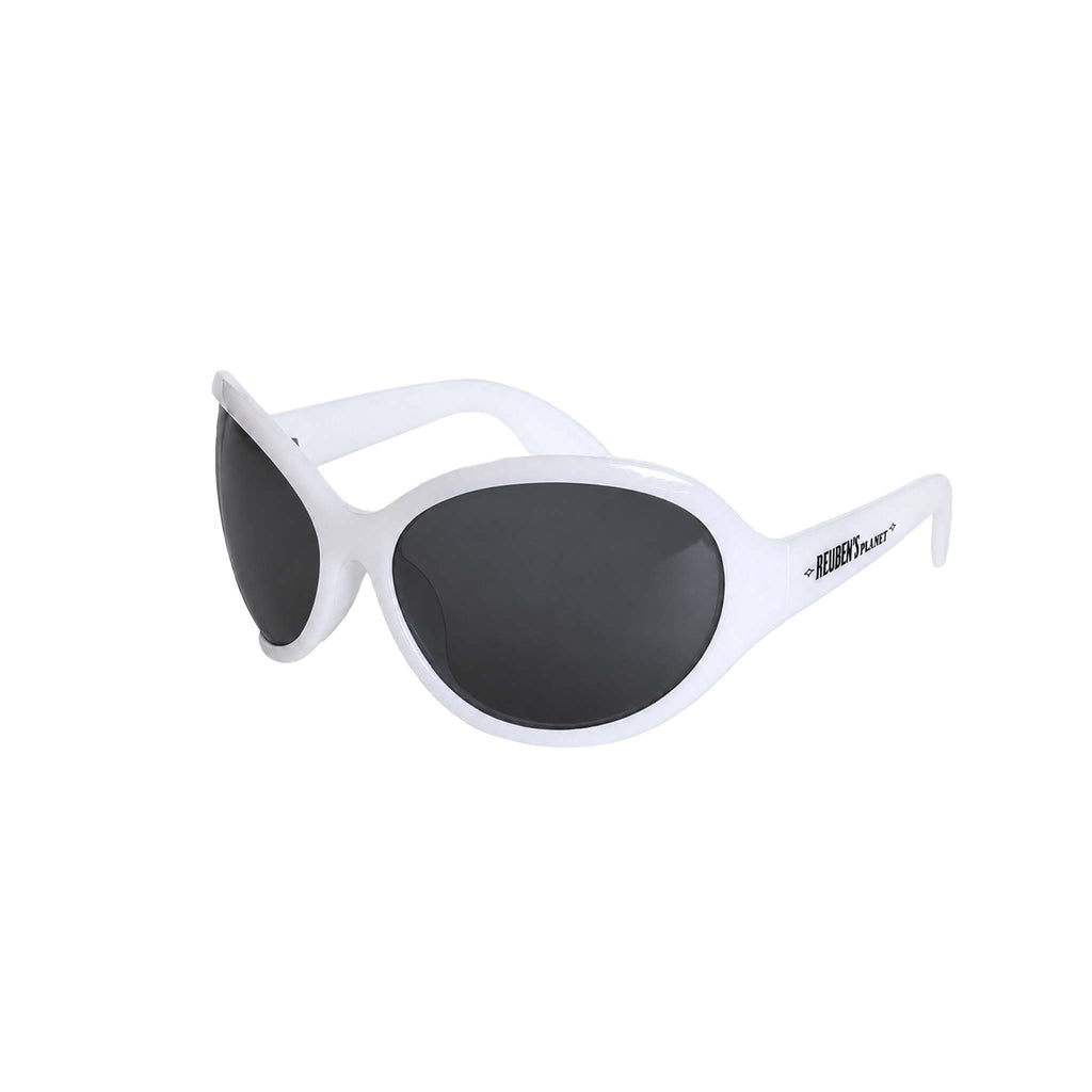 WHITE VISUAL BUG SUNGLASSES