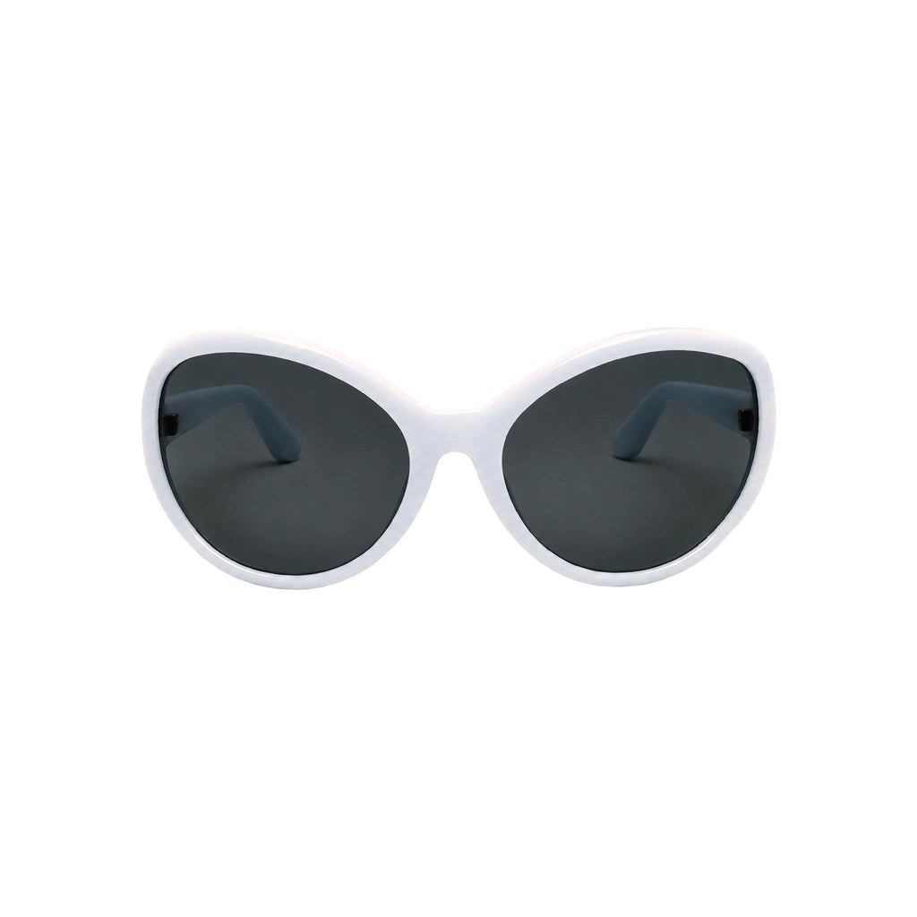 WHITE VISUAL BUG SUNGLASSES