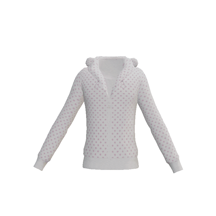 PINK POLKA DOT XING HOODIE