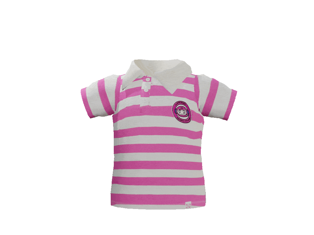 PINK & WHITE SUPER WARP POLO