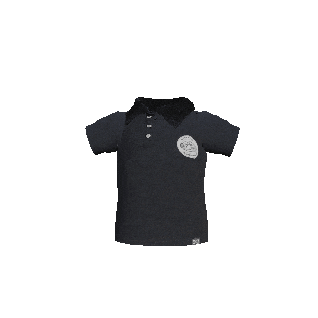 BLACK SUPER WARP POLO