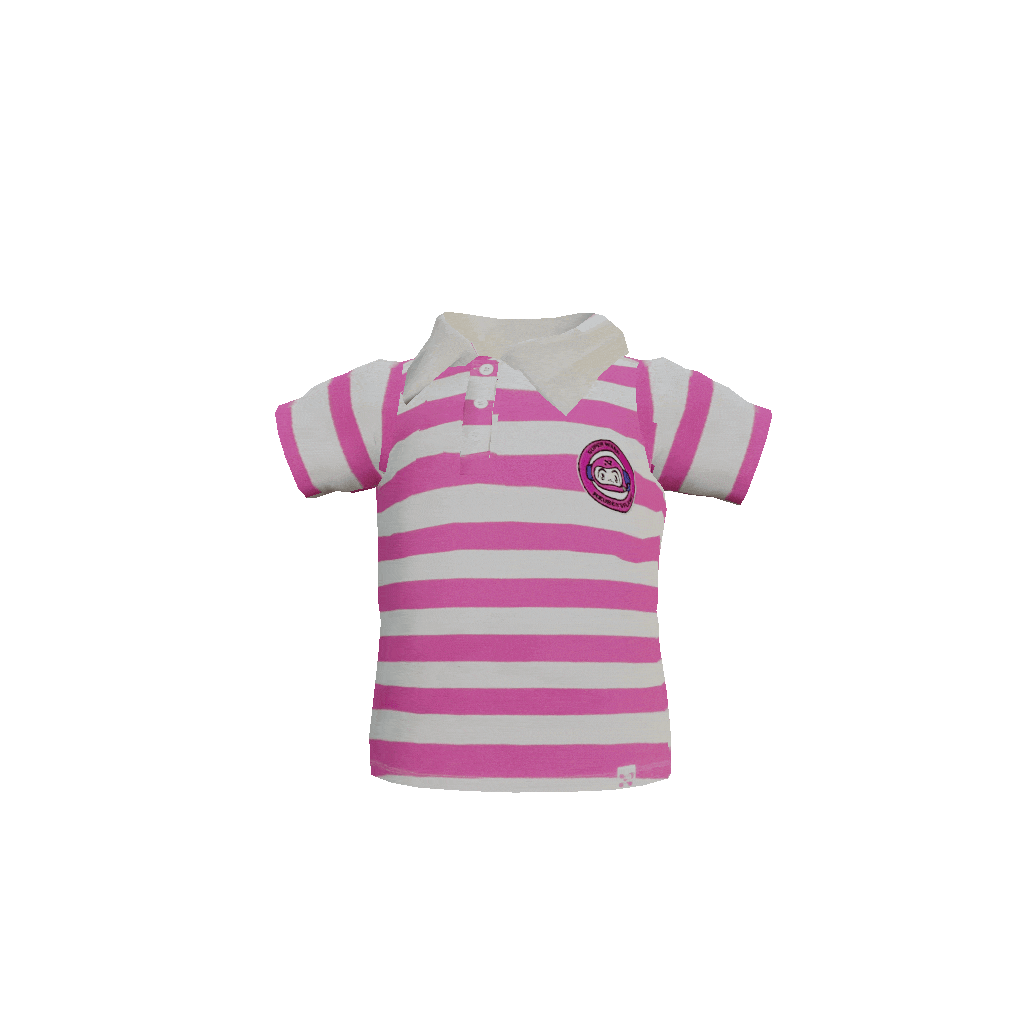 PINK & WHITE SUPER WARP POLO